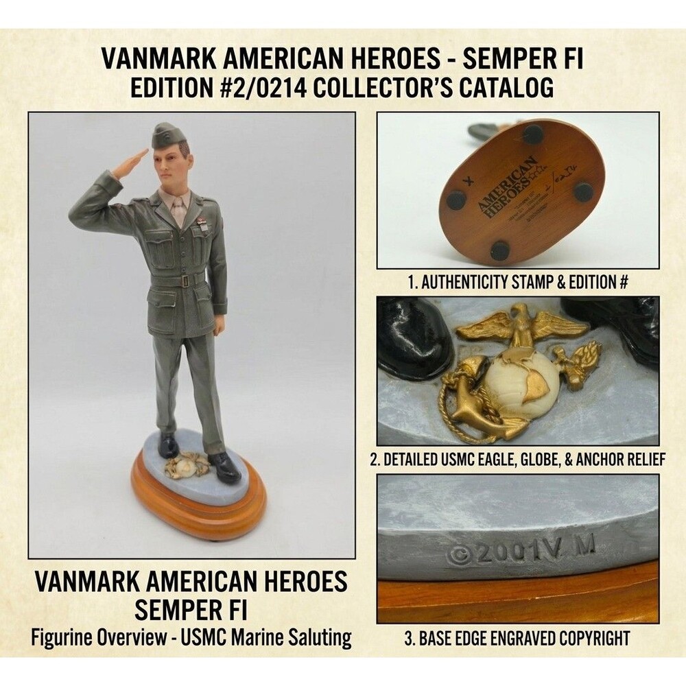 Vanmark American Heroes Semper Fi Marine Figurine VAH81961 Low Edition #2